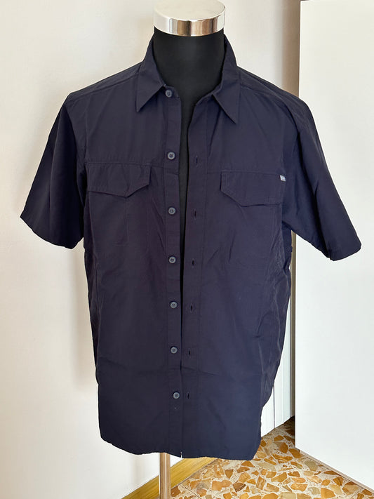 Columbia Camicia Tecnica Uomo M Maniche Corte Blu – Omni-Shade Sun Protection