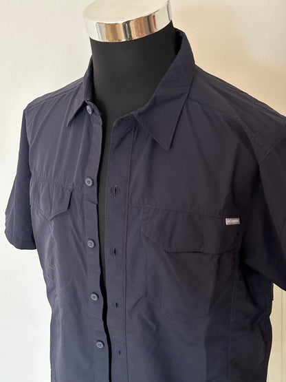 Columbia Camicia Tecnica Uomo M Maniche Corte Blu – Omni-Shade Sun Protection