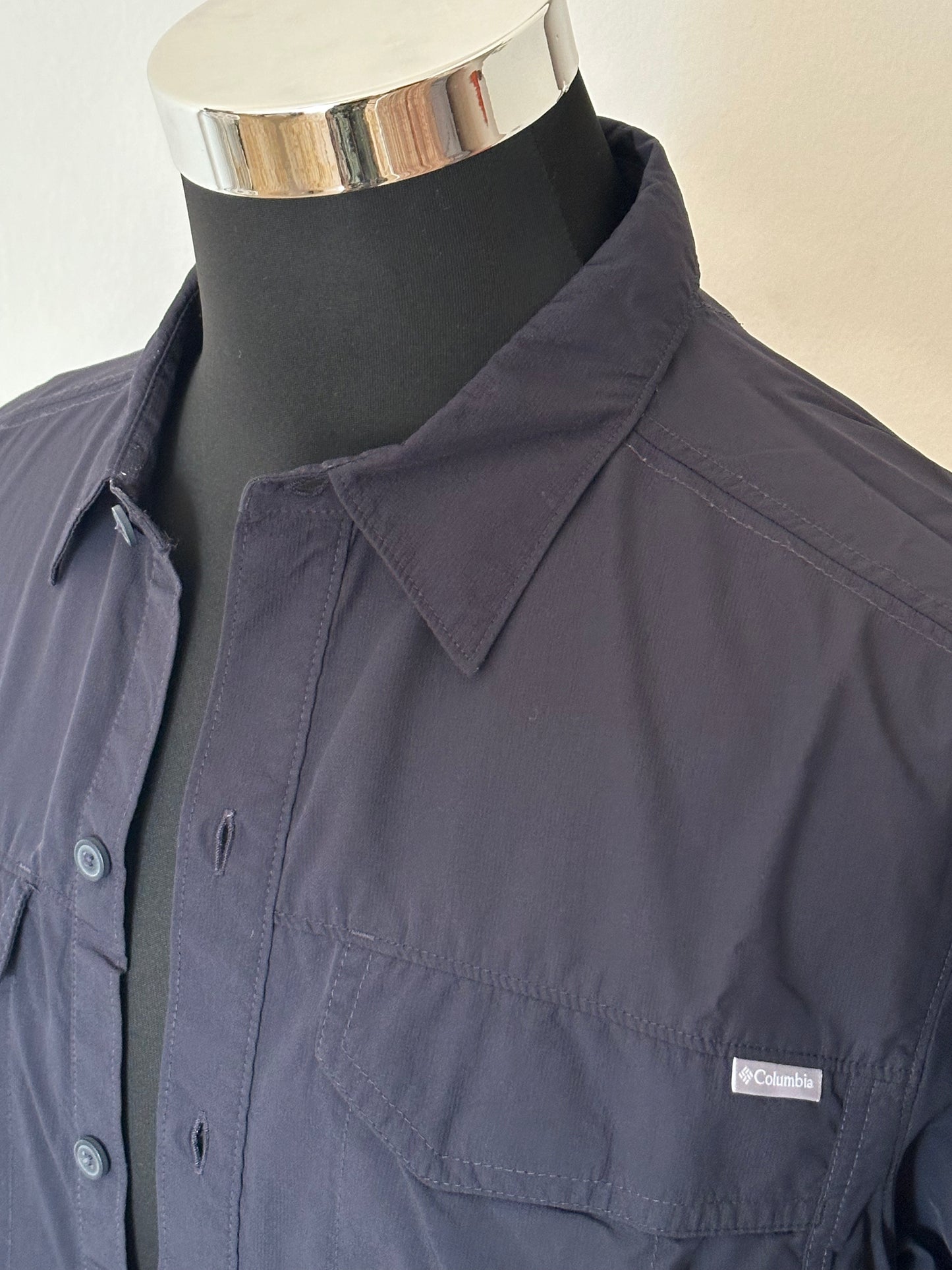 Columbia Camicia Tecnica Uomo M Maniche Corte Blu – Omni-Shade Sun Protection