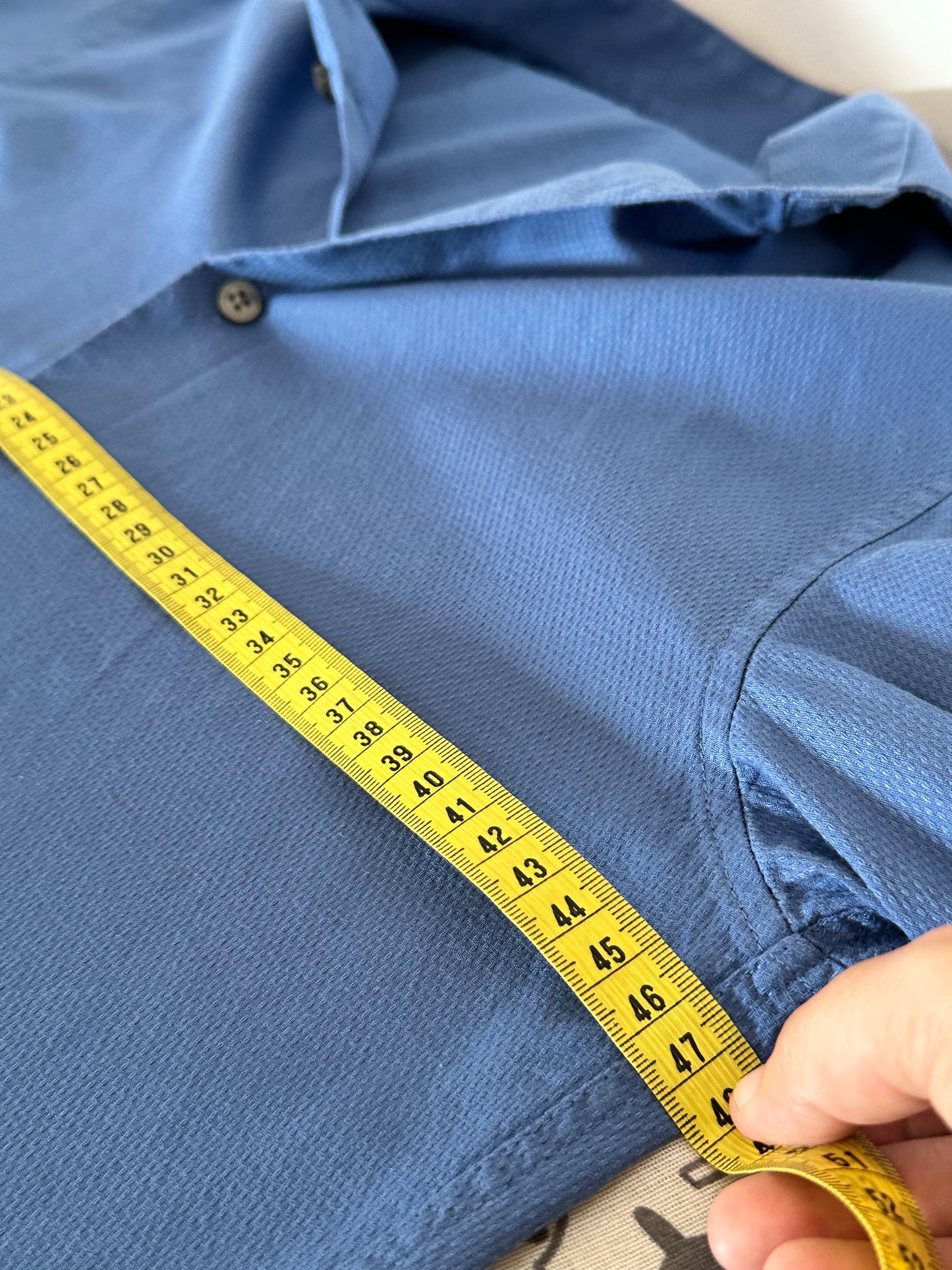 Calvin Klein Camicia Uomo Slim Fit Stretch Blu Manica Lunga