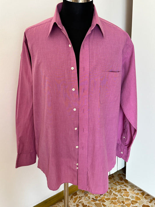 Camicia Uomo Chaps Rosa Taglia L – Cotone e Poliestere – Manica Lunga con Taschino
