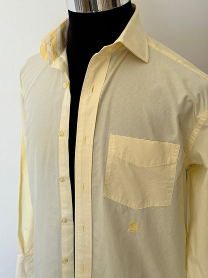 Camicia Uomo Tommy Hilfiger Slim Fit Giallo 100% Cotone – Taglia S