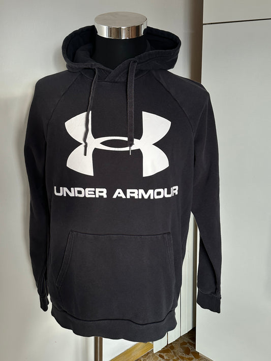 Felpa con Cappuccio Under Armour Uomo – Logo Grande – Nero – Taglia M