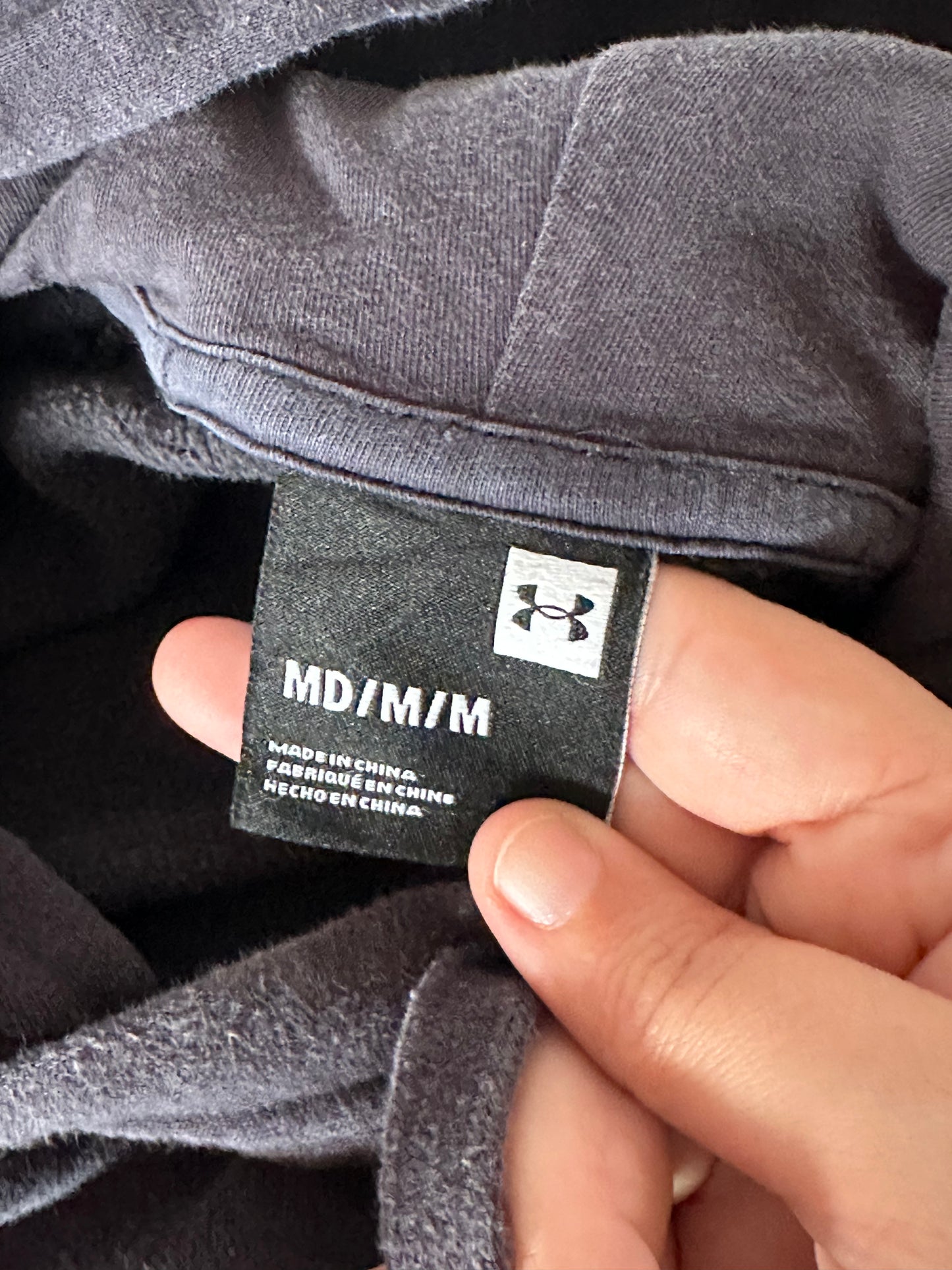 Felpa con Cappuccio Under Armour Uomo – Logo Grande – Nero – Taglia M